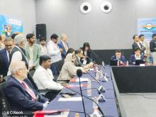 बेगमपेट एयरपोर्ट, हैदराबाद में आयोजित #WingsIndia2026 में मिनिस्ट्रियल प्लेनरी ने सिविल एविएशन में ग्लोबल सहयोग की ताकत पर ज़ोर दिया।